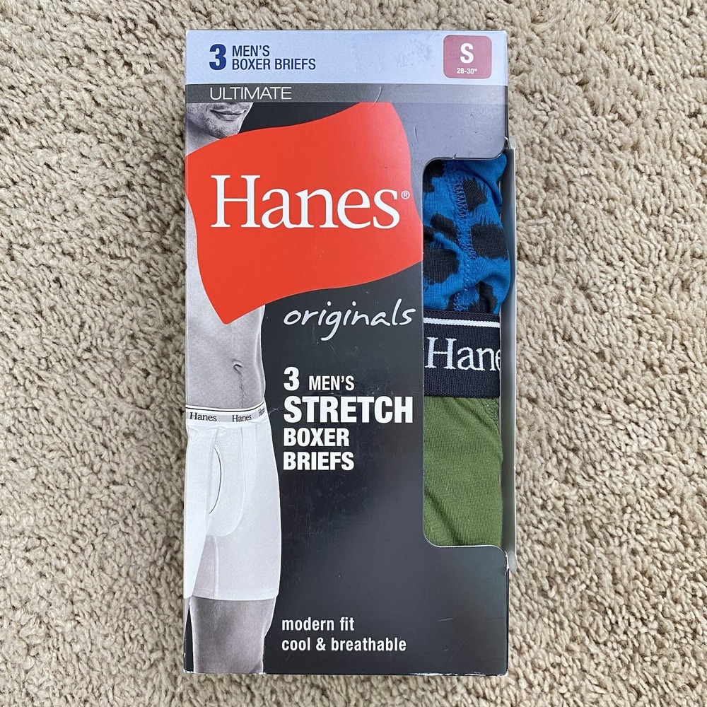 Hanes Originals Boxer Briefs Men's Small 28"-30" Ultimate Stretch Modern Fit NIB